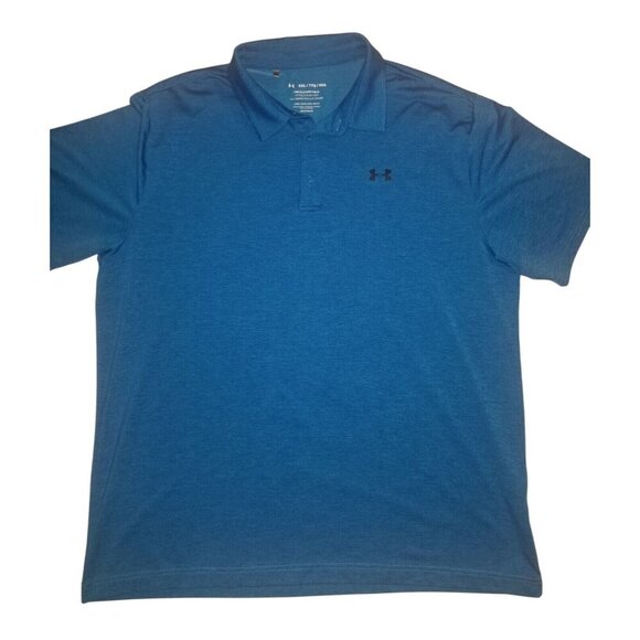 Under‎ Armour The Playoff Polo HeatGear XXL Loose Fit Blue - Picture 1 of 3
